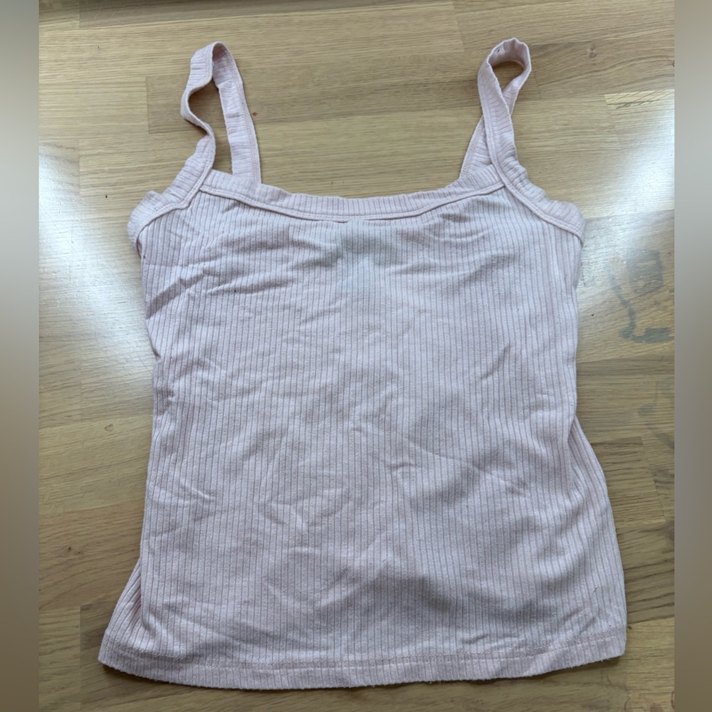 Streetwear Society Light Pink Ribbed Tank Top